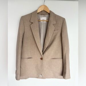 🇨🇦 WILFRED 18” PTP Oversized Single Button Blazer, Beige, Size XS.